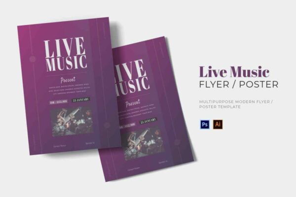 Custom Full Color Live Music Flyer Printing