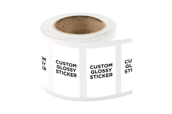 Roll of Custom Glossy Sticker Labels