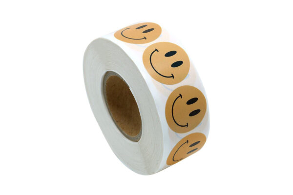 Roll of Smiley Sticker Lablels
